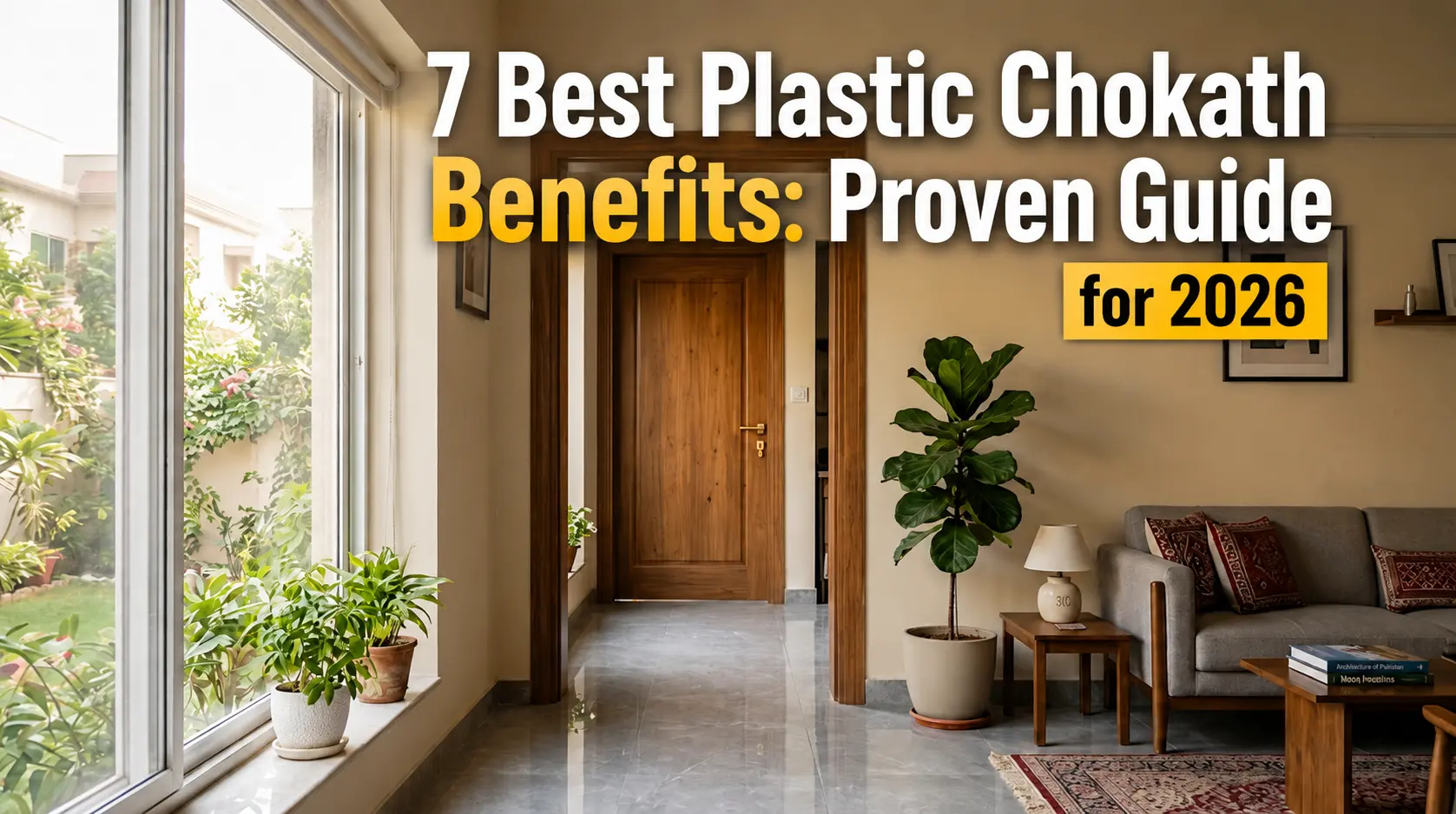 7 Best Plastic Chokath Benefits: A Proven Guide for 2026 featuring a modern home interior with plastic window frames and a wooden doorway.